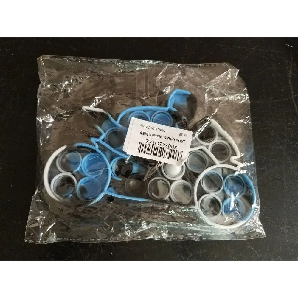 Fidget Toy Blue Motorcycle Rider Bubble Sensory
